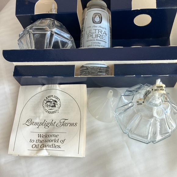 NWT Vintage LAMP LIGHT FARMS Crystal Lights Oil Candle Set, Ultra Pure Oil - Picture 4 of 12